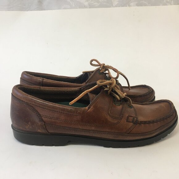 Natural Sports Vintage Boat Shoe Mens's Size 10 Dockside Leather Brown Preppy - Picture 8 of 15